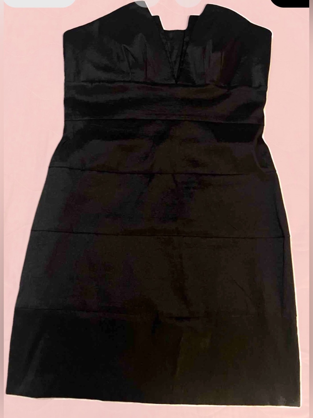 Vintage Scallop Neckline Strapless Black Cocktail Dress by Charlotte Russe (12)